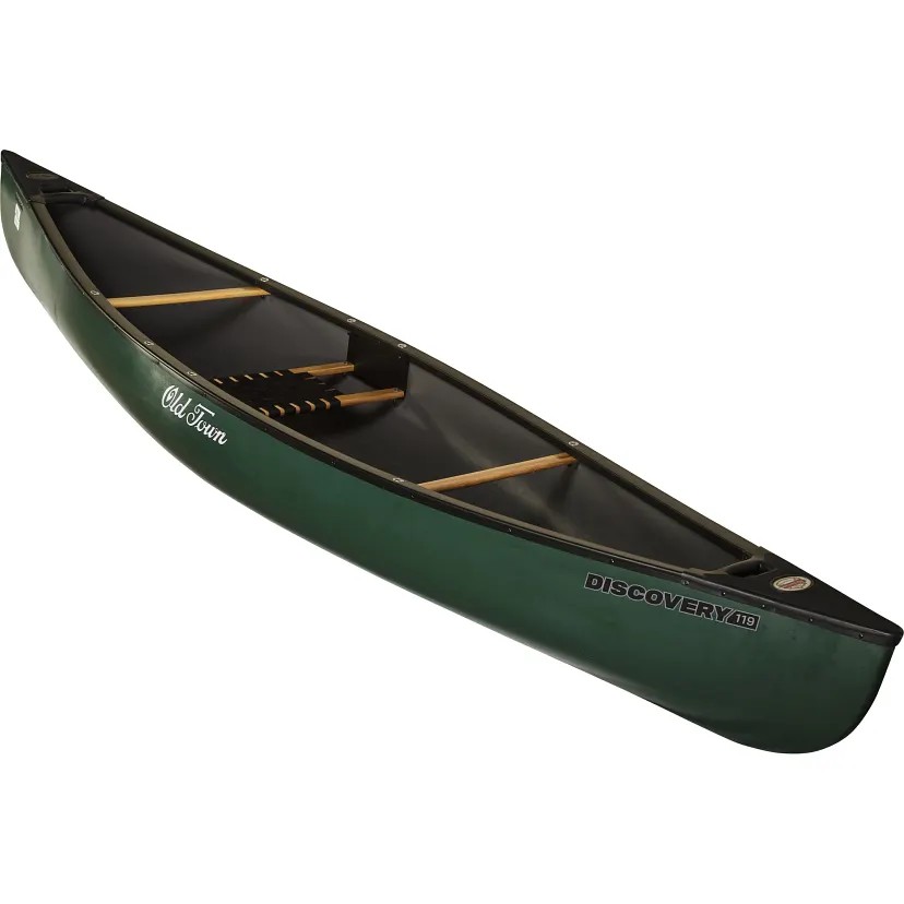 Old Town Discovery 119 canoe, a type of canoe we plan to use for civic and corporate volunteer groups